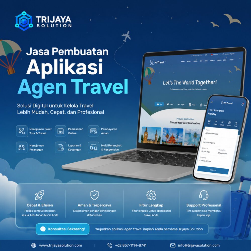 Jasa Pembuatan Aplikasi Agen Travel Dengan Bermacam Fitur