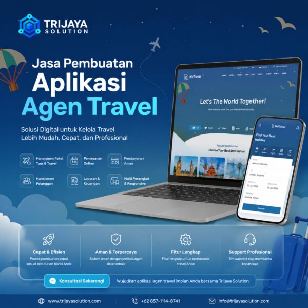 Jasa Pembuatan Aplikasi Agen Travel Dengan Bermacam Fitur
