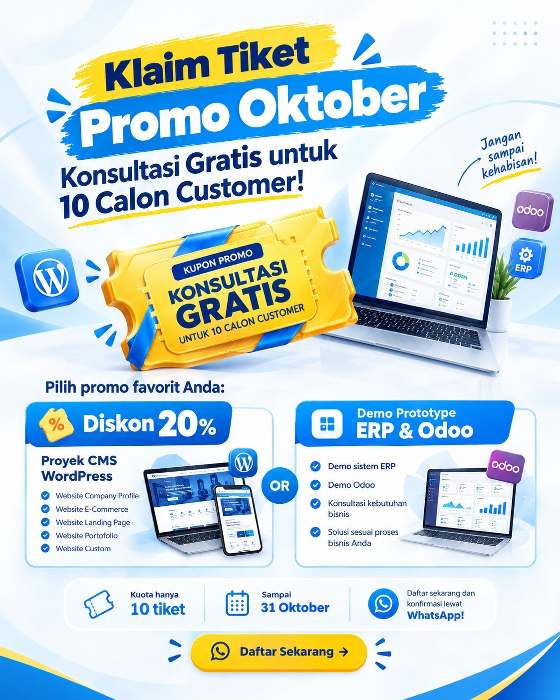 Promo Oktober Tiket Konsultasi Gratis